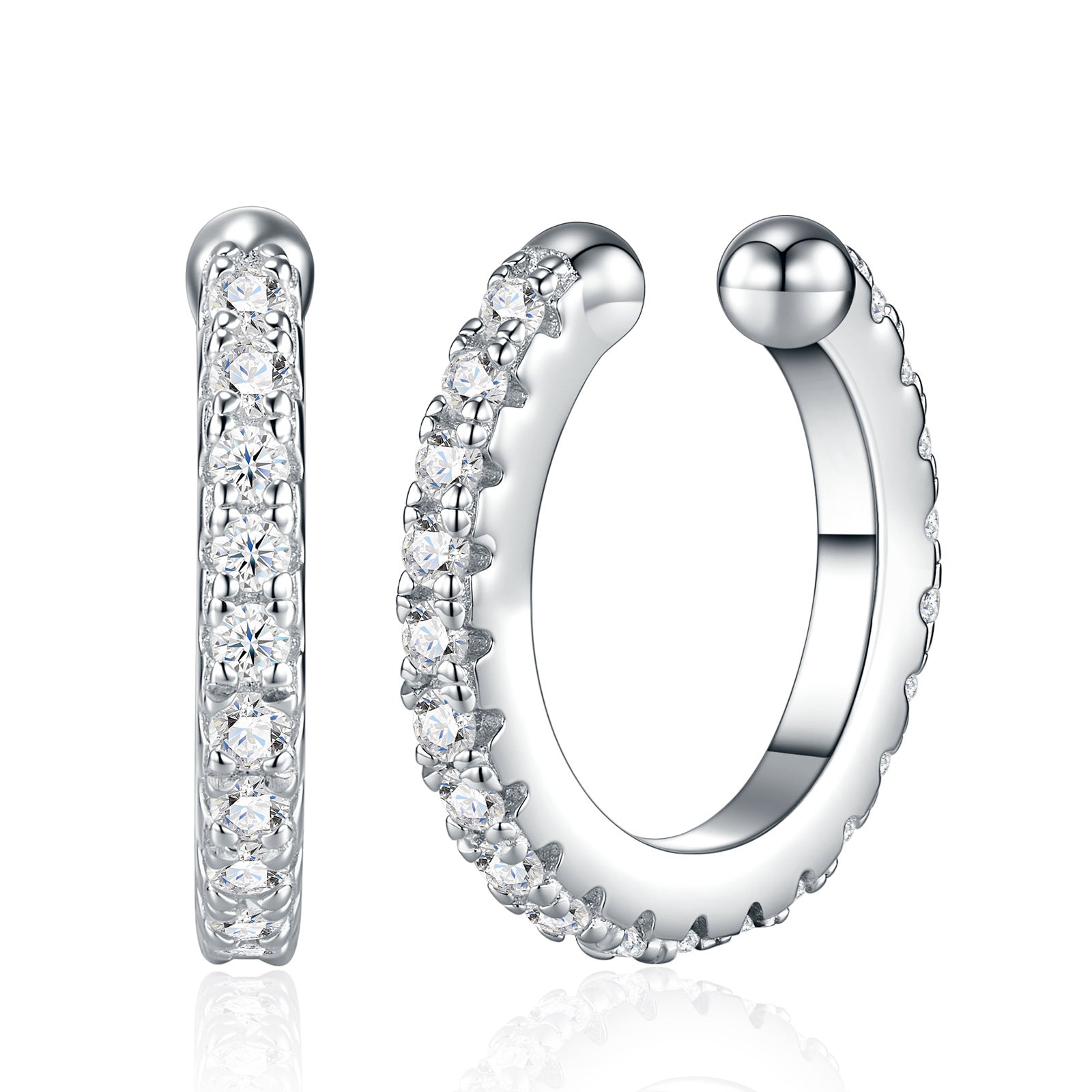 C-Shape Ear Bone Clip Set - S925 Silver Non-Piercing Earrings - Moisse & Silver Co.