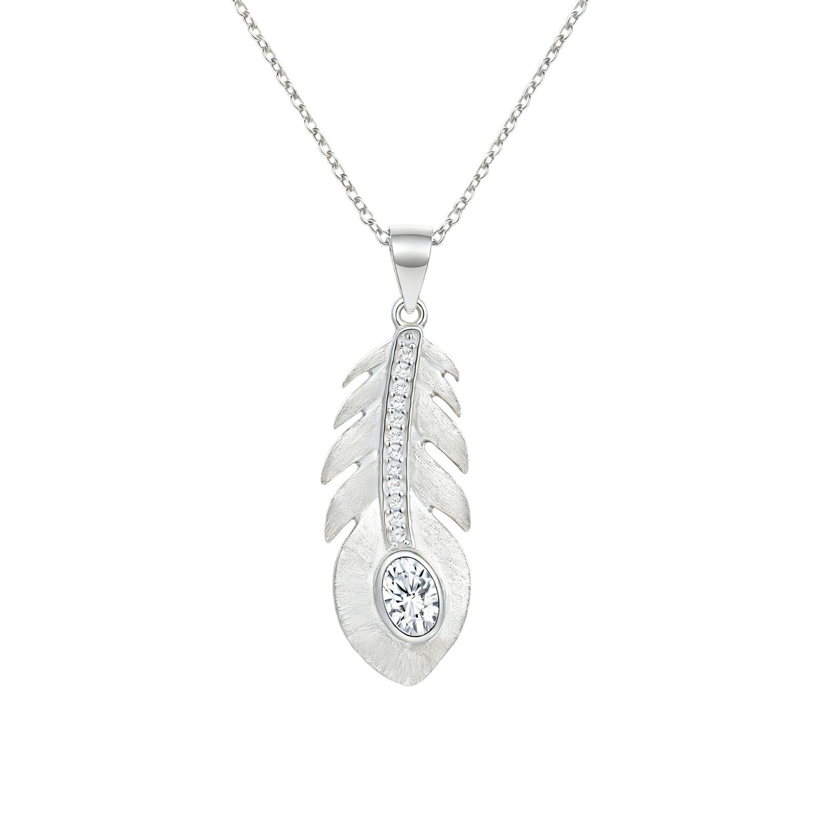 Italian Brushed Minimalist Luxury Moissanite Necklace in 14K Gold Plated 925 Silver | Moisse & Silver Co. | #144 - Moisse & Silver Co.