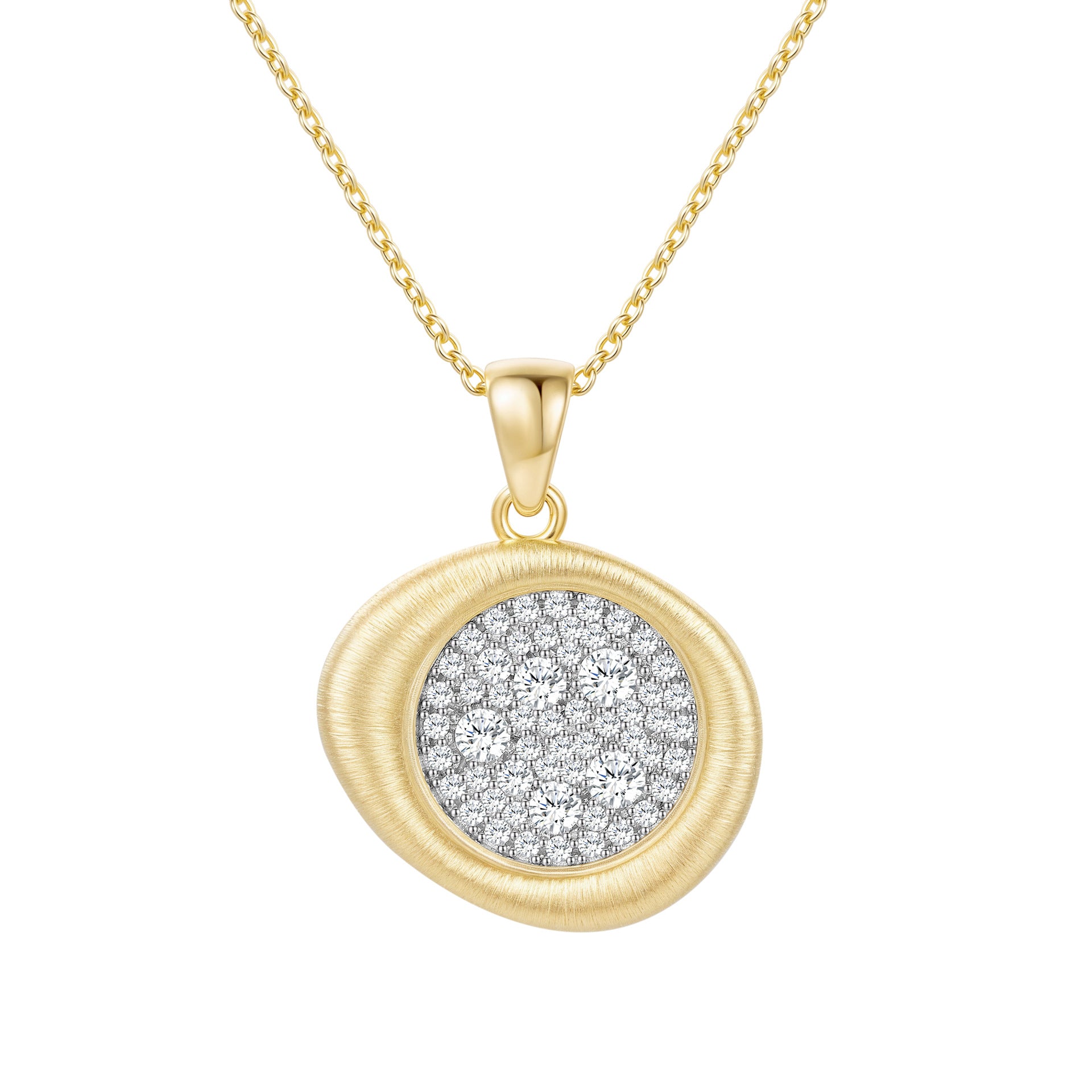 Artisan Crafted Moissanite Necklace in 14K Gold Plated 925 Silver | Moisse & Silver Co. | #70 - Moisse & Silver Co.