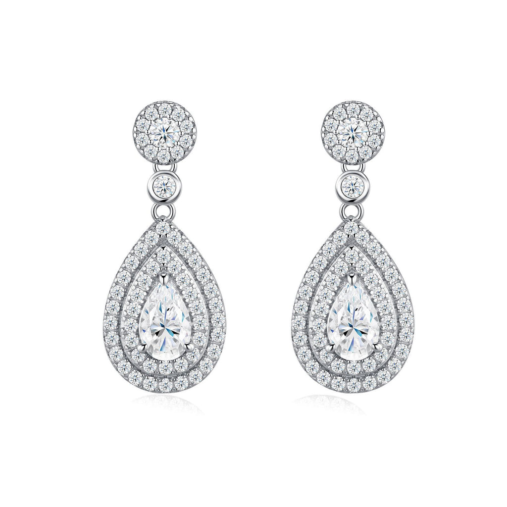 Luxury Waterdrop Moissanite Stud Earrings - S925 Gala Jewelry - Moisse & Silver Co.