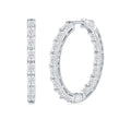 Luminous Bold 28pcs Moissanite Hoop Earrings - Premium 925 Sterling Silver Statement Jewelry - Moisse & Silver Co.