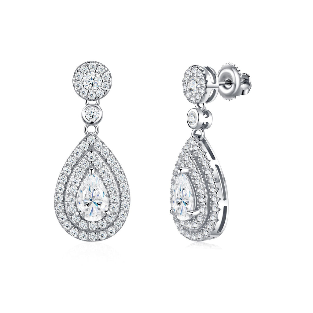 Luxury Waterdrop Moissanite Stud Earrings - S925 Gala Jewelry - Moisse & Silver Co.