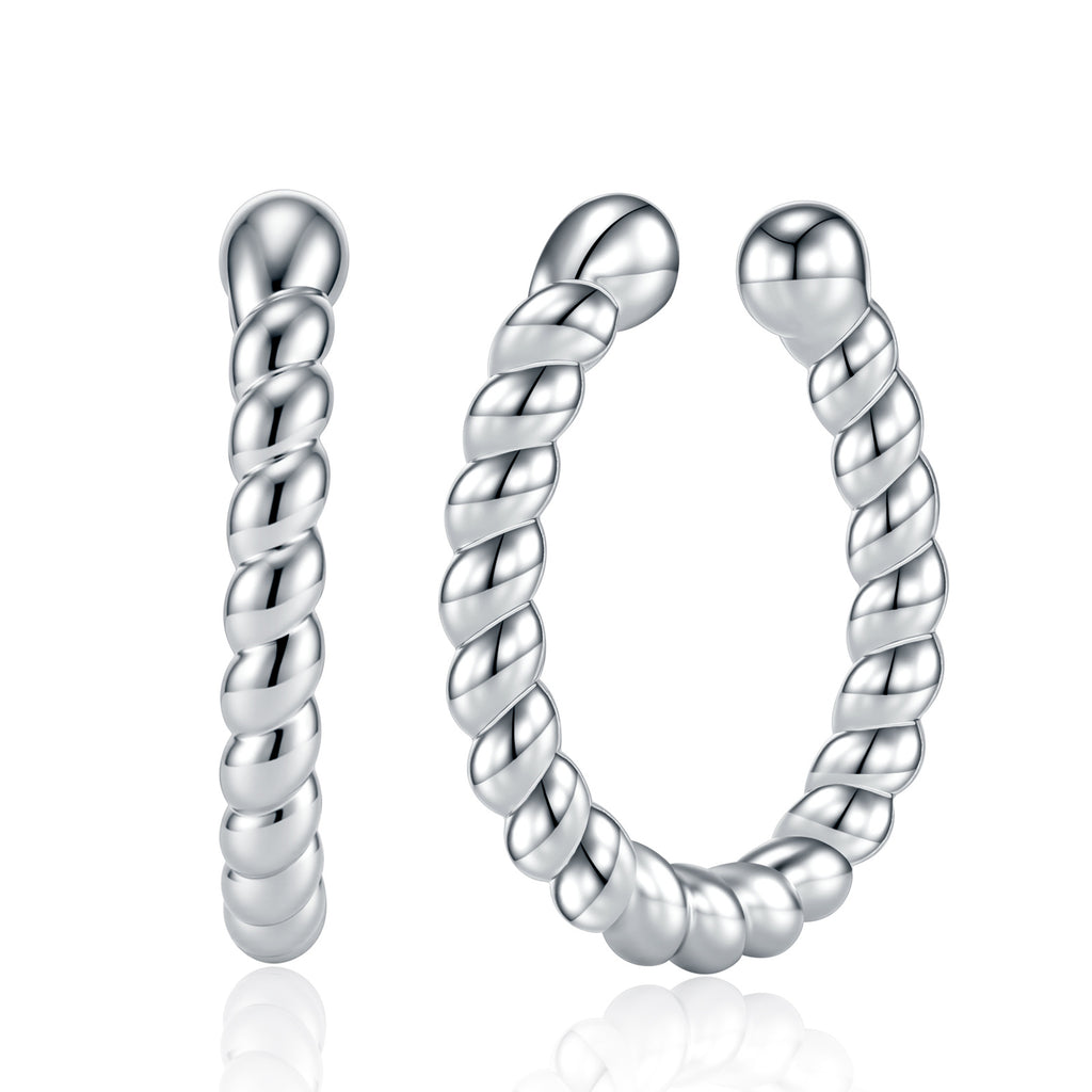 C-Shape Ear Bone Clip Set - S925 Silver Non-Piercing Earrings - Moisse & Silver Co.