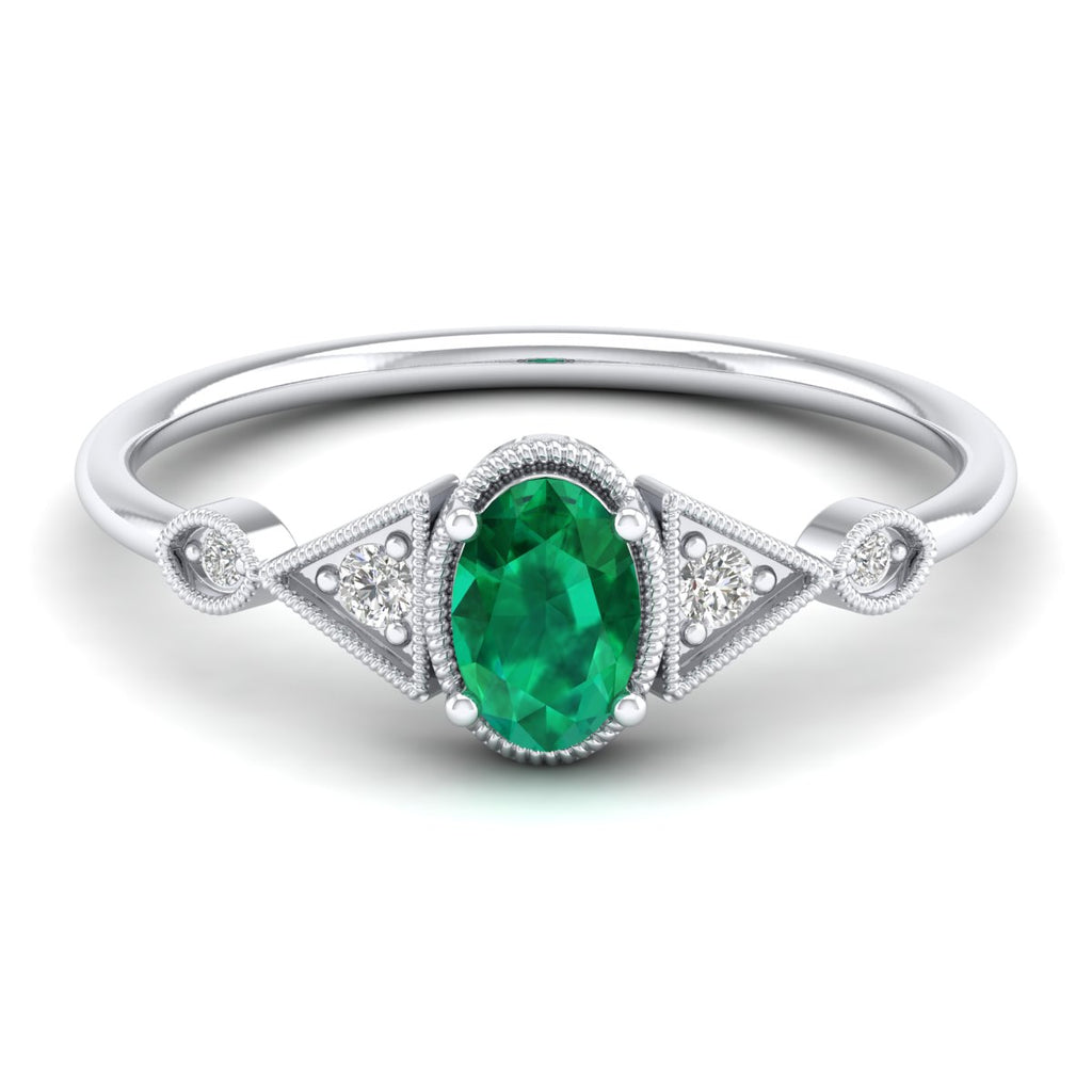 Oval Cut Moissanite Halo Ring - 1.0ct D Color Sterling Silver - Moisse & Silver Co.