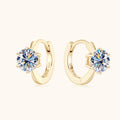 VVS1 Moissanite Hoop Earrings - 1CT Each D Color - Moisse & Silver Co.