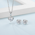 Romantic Heart Shape Moissanite Pendant - S925 Gift - Moisse & Silver Co.