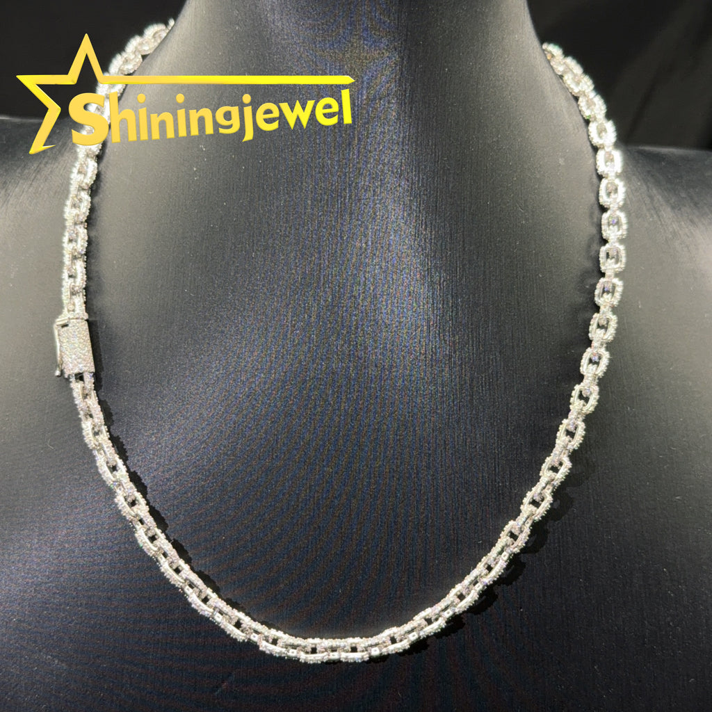 5mm Moissanite Tennis Chain - Iced Out VVS Stones S925 - Moisse & Silver Co.