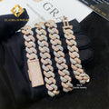 Moissanite Cuban Link Bracelet - 10mm Heavy Iced Out S925 - Moisse & Silver Co.