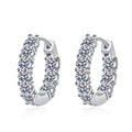 Princess Cut Moissanite Huggie Hoops S925 - Moisse & Silver Co.