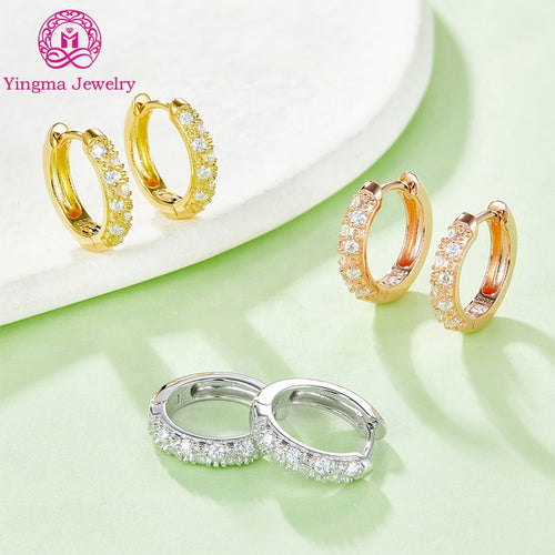 Bezel Set Moissanite Huggie Hoops - Minimalist S925 - Moisse & Silver Co.
