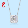 Asscher Cut Moissanite Pendant - Daily Wear S925 Luxury - Moisse & Silver Co.