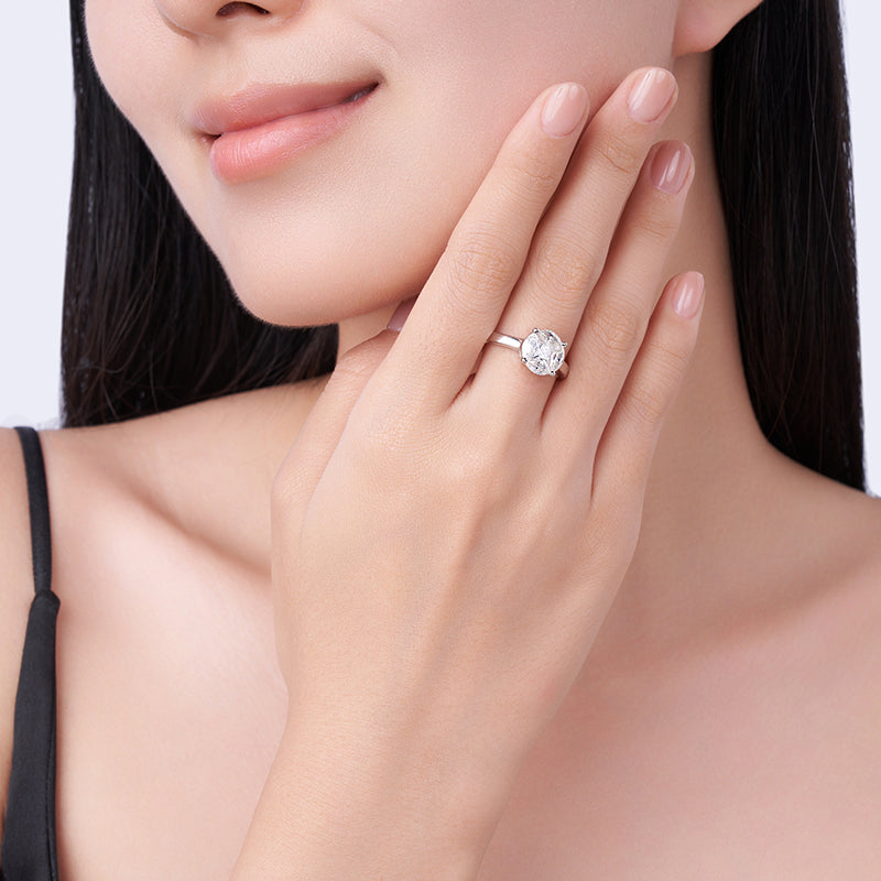 Moissanite Statement Cocktail Ring Style 5 - S925 Luxury - Moisse & Silver Co.
