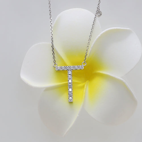Iced Out Moissanite Initial Necklace - Letter A VVS1 S925 - Moisse & Silver Co.