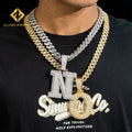 Moissanite Map Pendant - Custom Geography Hip Hop S925 - Moisse & Silver Co.