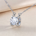 Bezel Set Moissanite Pendant Necklace - 0.5ct D Color S925 - Moisse & Silver Co.