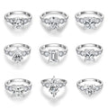 3 Carat Radiant Cut Moissanite Ring Set - Luxury Bridal - Moisse & Silver Co.