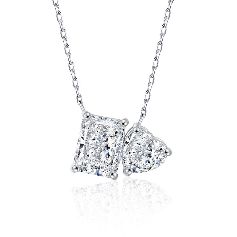 Radiant Cut Moissanite Necklace - 1ct D Color Pendant - Moisse & Silver Co.