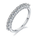 Full Moissanite Eternity Band - 3mm D Color VVS1 Sterling Silver - Moisse & Silver Co.