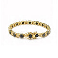 Italian Brushed Moissanite Bracelet - 14K Gold Plated 925 Sterling Silver | MS-G69 in 14K Gold Plated 925 Silver | Moisse & Silver Co. - Moisse & Silver Co.