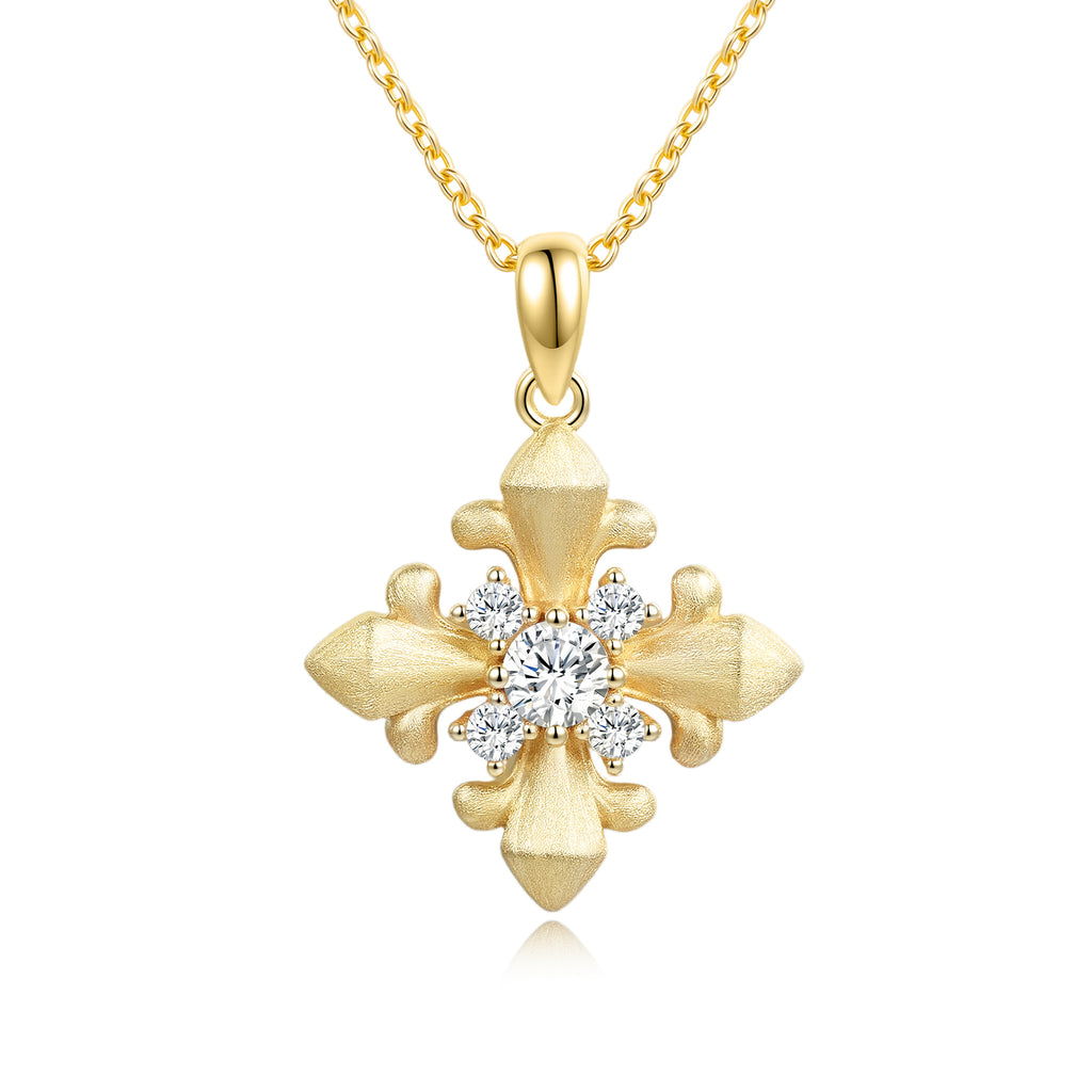Minimalist Moissanite Necklace in 14K Gold Plated 925 Silver | Moisse & Silver Co. | #44 - Moisse & Silver Co.