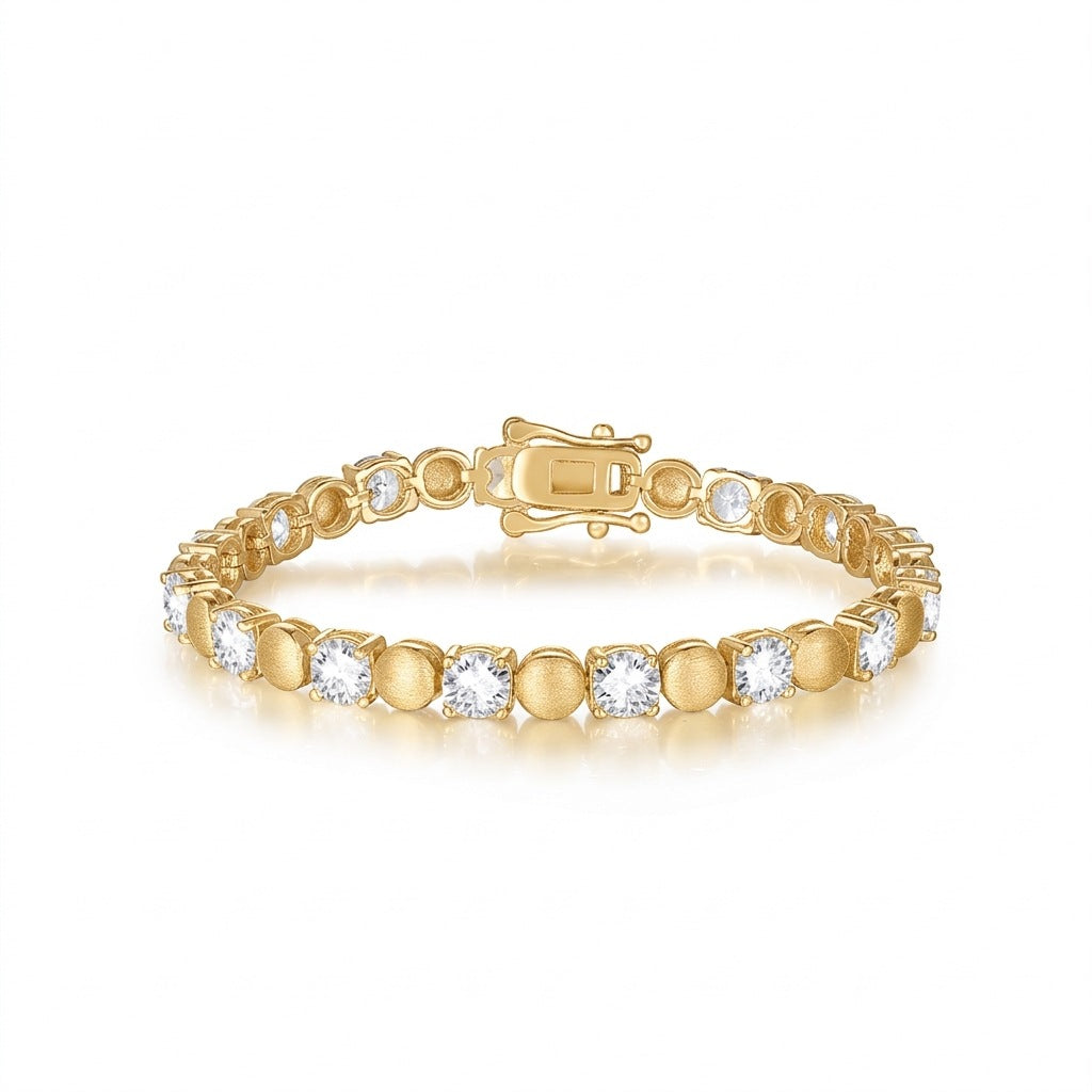 Italian Brushed Vintage Luxury Moissanite Ring - 14K Gold Plated 925 Sterling Silver | MS-G67 in 14K Gold Plated 925 Silver | Moisse & Silver Co. - Moisse & Silver Co.