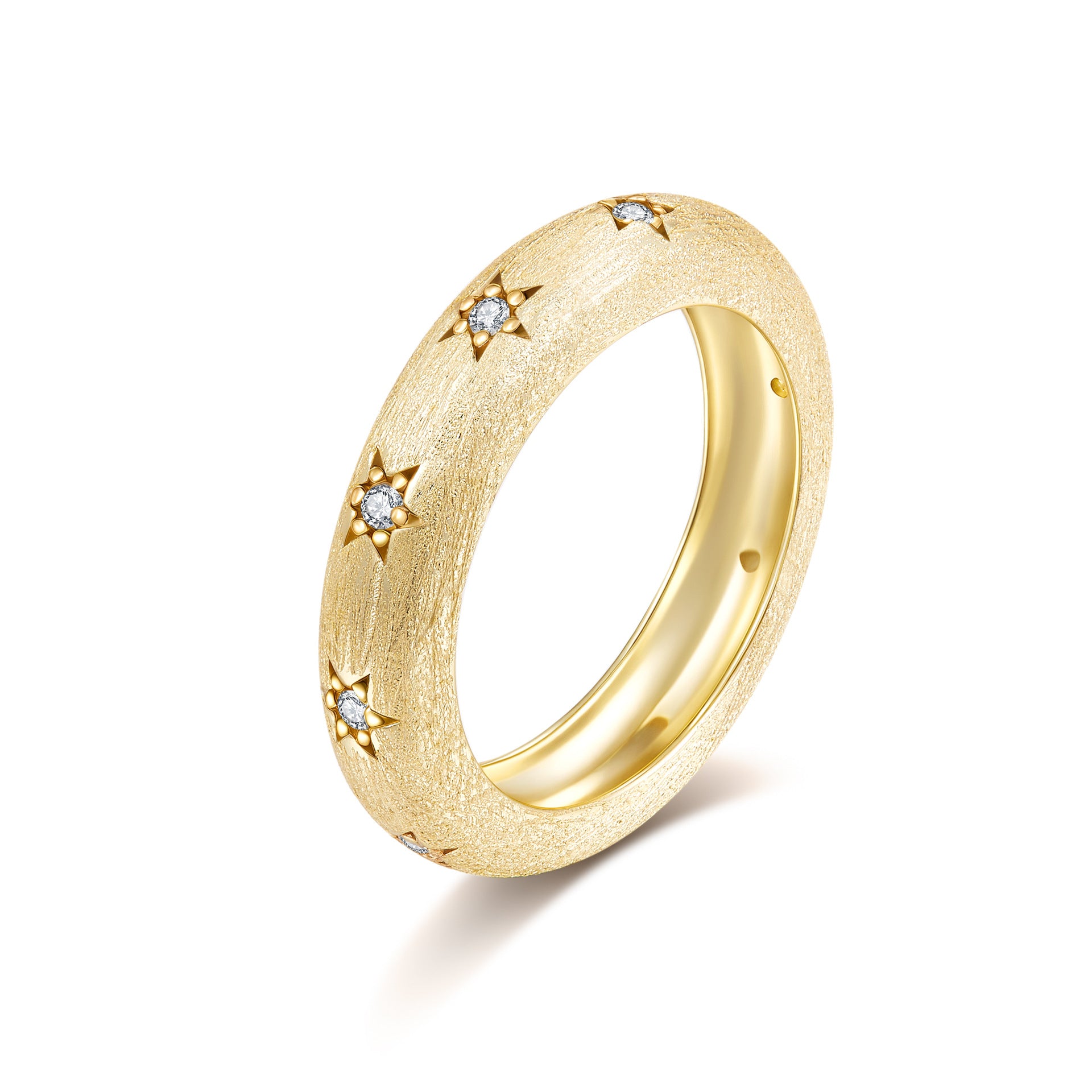 Italian Brushed Moissanite Bracelet in 14K Gold Plated 925 Silver | Moisse & Silver Co. | #69 - Moisse & Silver Co.