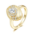 Moissanite Rigato Brushed 925 Sterling Silver Ring | Vintage Luxury