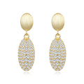 Moissanite Rigato Brushed 925 Sterling Silver 18K Gold Vermeil Earrings | Vintage Luxury