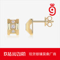 INS Gold Moissanite Earrings - 925 Silver 18K Gold Plated #19 - Moisse & Silver Co.