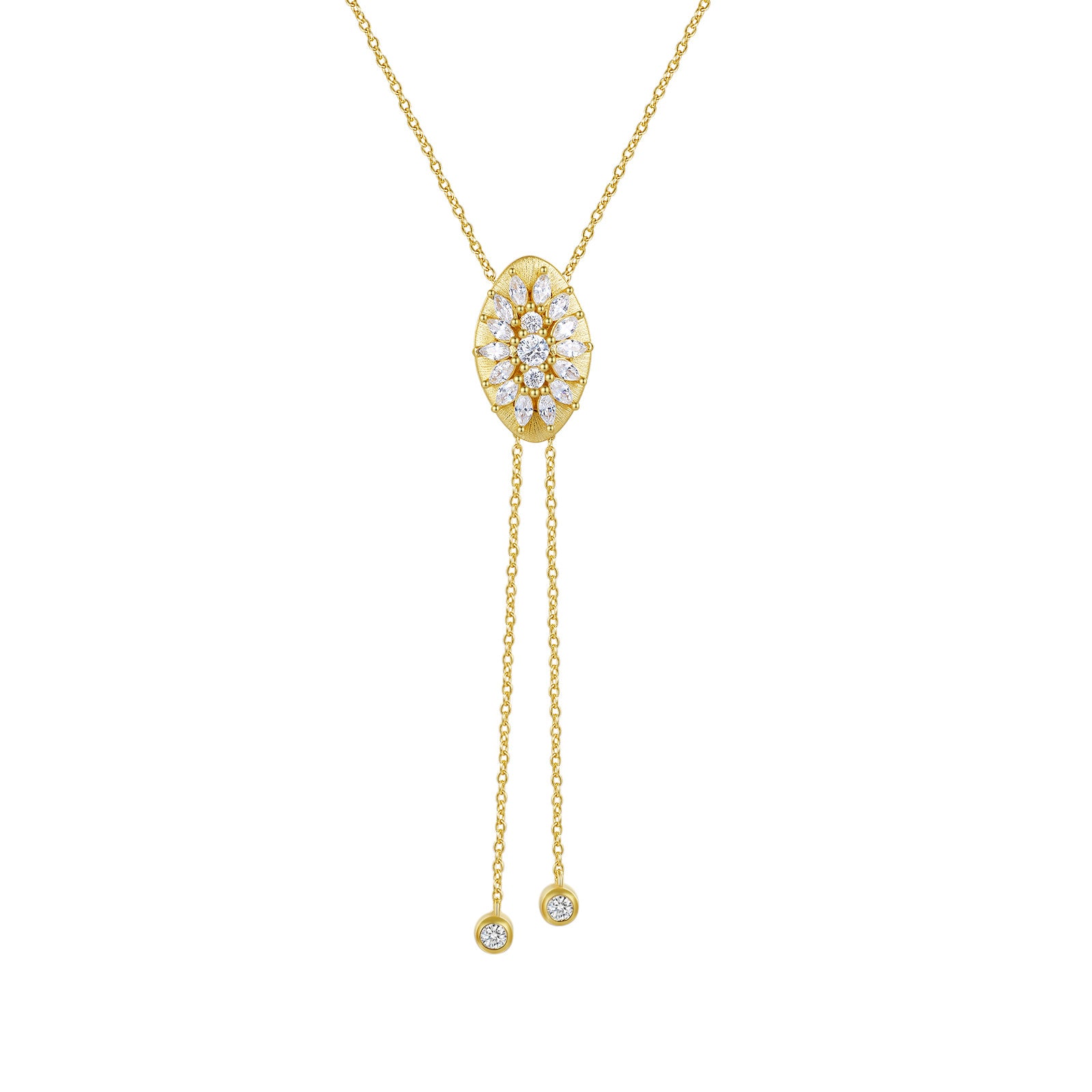 Minimalist Luxury Moissanite Necklace in 14K Gold Plated 925 Silver | Moisse & Silver Co. | #40 - Moisse & Silver Co.