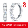 INS Gold Moissanite Earrings - 925 Silver 18K Gold Plated #15 - Moisse & Silver Co.