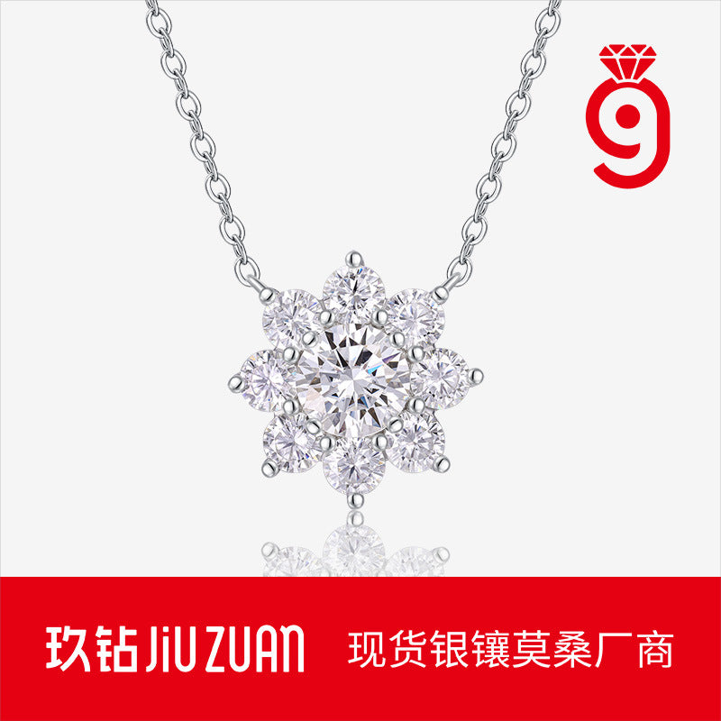 INS Gold Moissanite Necklace - 925 Silver 18K Gold Plated #14 - Moisse & Silver Co.