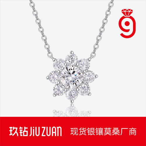 INS Gold Moissanite Necklace - 925 Silver 18K Gold Plated #14 - Moisse & Silver Co.