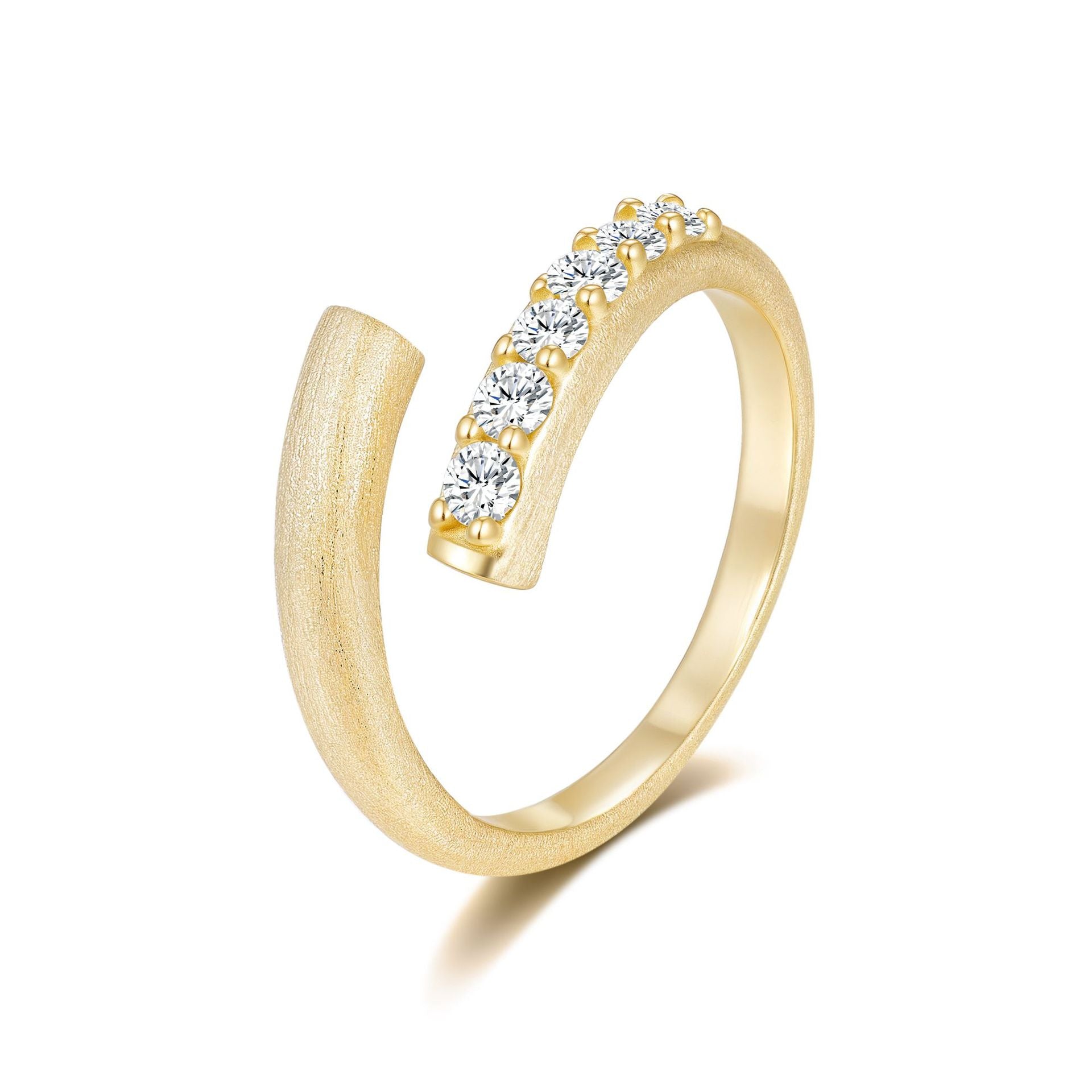 Italian Brushed Moissanite Necklace in 14K Gold Plated 925 Silver | Moisse & Silver Co. | #12 - Moisse & Silver Co.