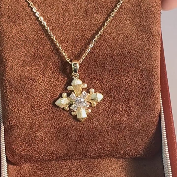 Minimalist Moissanite Necklace in 14K Gold Plated 925 Silver | Moisse & Silver Co. | #44
