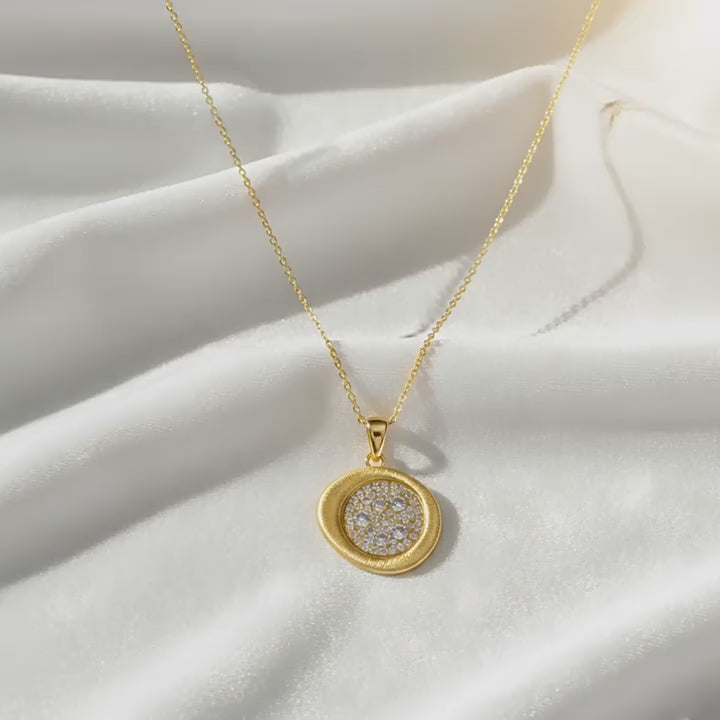 Artisan Crafted Moissanite Necklace in 14K Gold Plated 925 Silver | Moisse & Silver Co. | #70