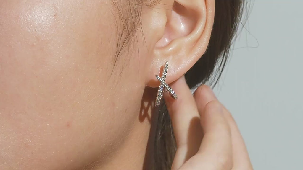 Bold Geometric Moissanite Stud Earrings - Creative S925 Luxury Jewelry