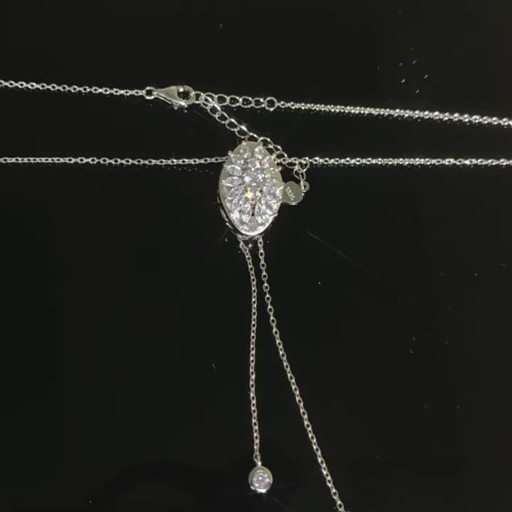 Minimalist Luxury Moissanite Necklace in 14K Gold Plated 925 Silver | Moisse & Silver Co. | #40