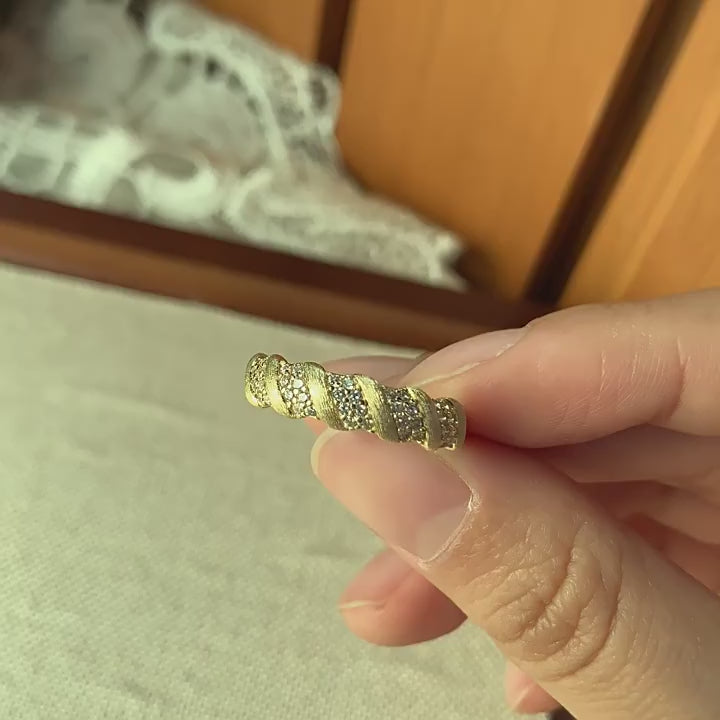 Artisan Crafted Moissanite Ring in 14K Gold Plated 925 Silver | Moisse & Silver Co. | #146