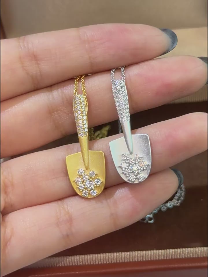 Vintage Moissanite Necklace - 925 Silver 14K Gold Plated #30
