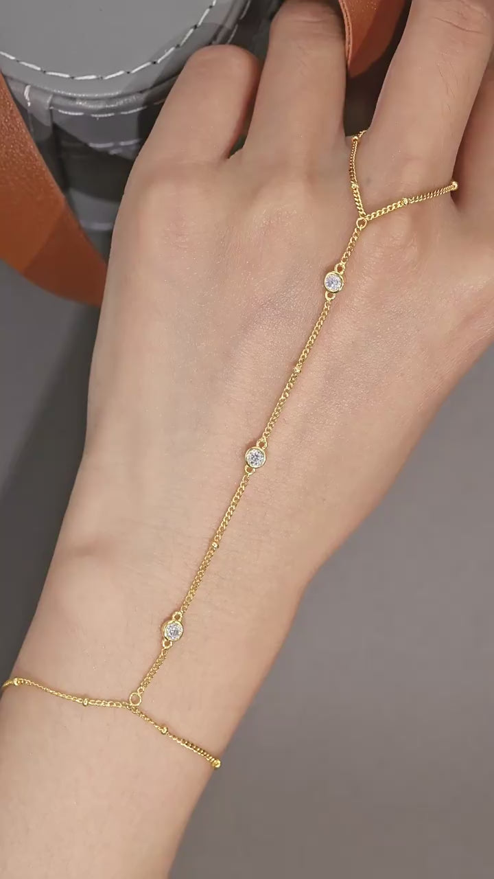 INS Gold Moissanite Bracelet - 925 Silver 18K Gold Plated