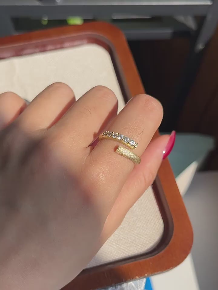 Italian Brushed Moissanite Necklace in 14K Gold Plated 925 Silver | Moisse & Silver Co. | #12